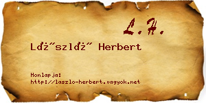 László Herbert névjegykártya