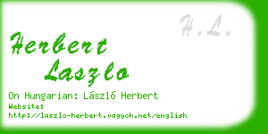 herbert laszlo business card
