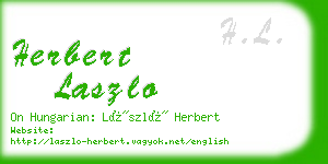 herbert laszlo business card